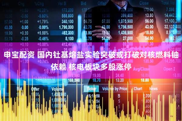 申宝配资 国内钍基熔盐实验突破或打破对核燃料铀依赖 核电板块多股涨停