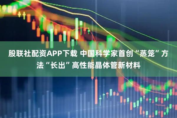 股联社配资APP下载 中国科学家首创“蒸笼”方法“长出”高性能晶体管新材料